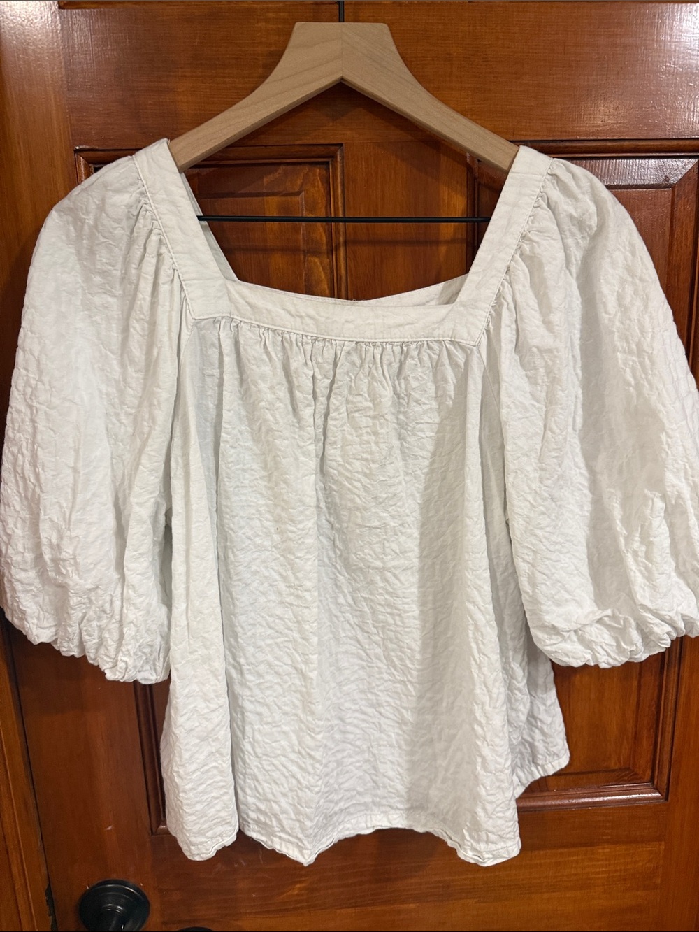 a new day White Square-Neck Puff Sleeve Blouse - Picture 4 of 8